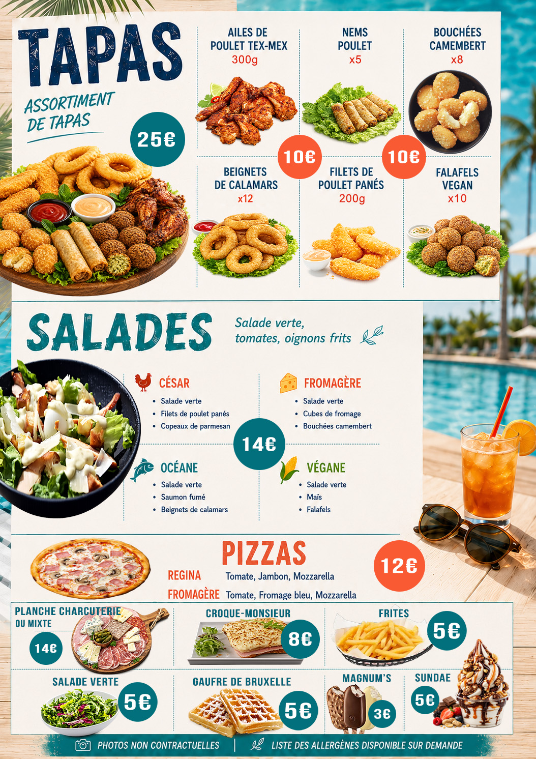 Le snack est ouvert tout l'été